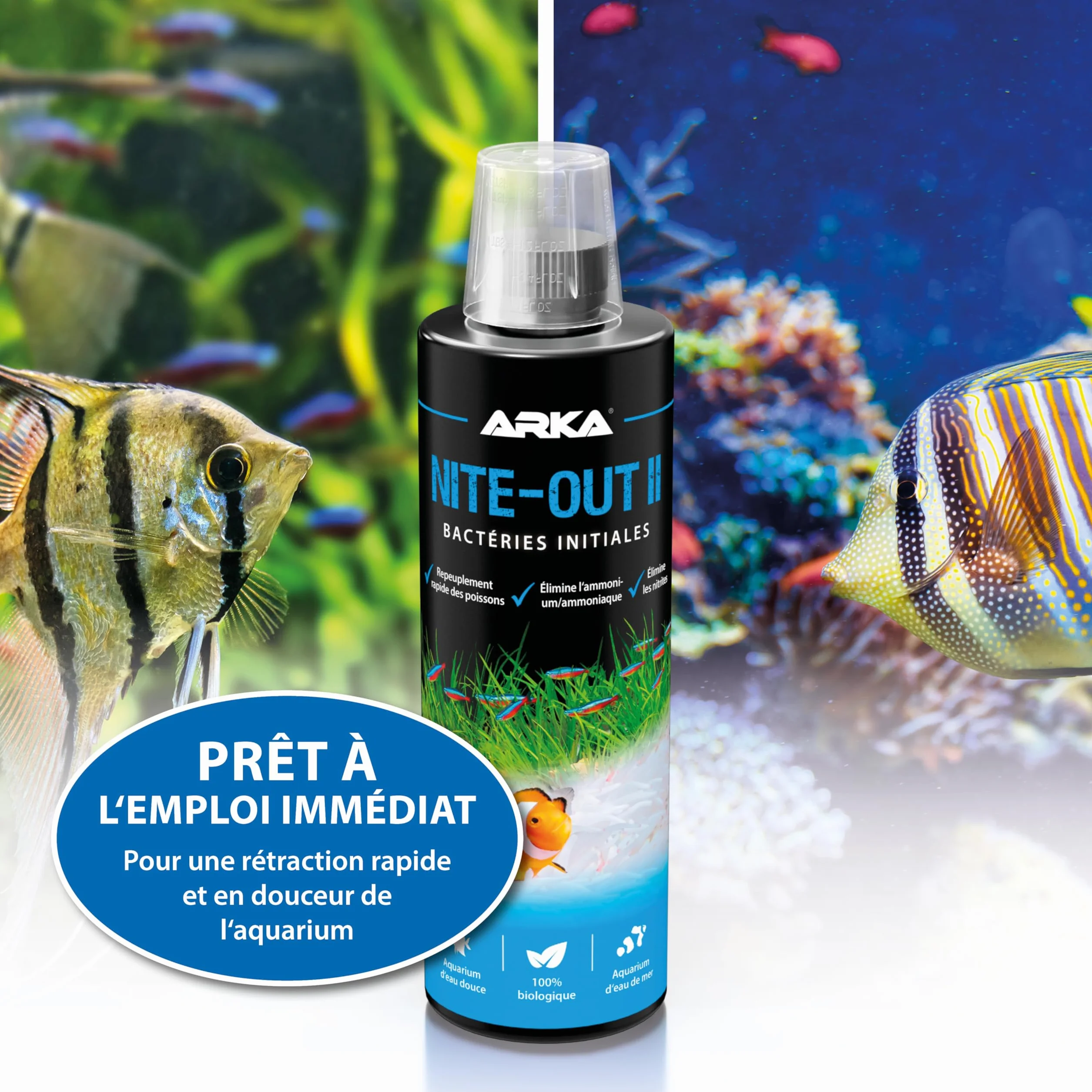 ARKA Bactéries de démarrage Aquarium 118 ML
