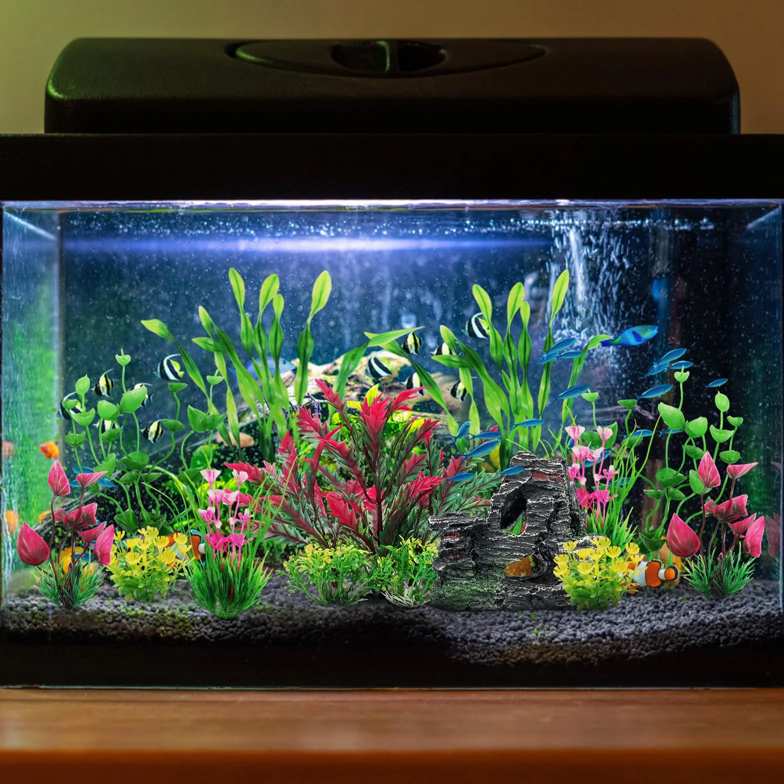 QUOZUO Aquarium Decoration Plante Artificielle 12 Pièces