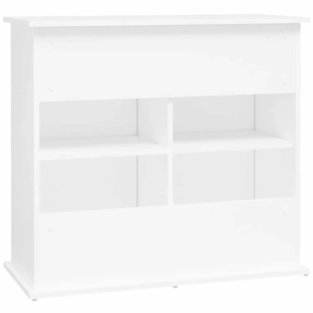 vidaXL Support pour Aquarium, Armoire 4 Compartiments, Meuble Rangement Intérieur, Blanc Bois d'Ingénierie