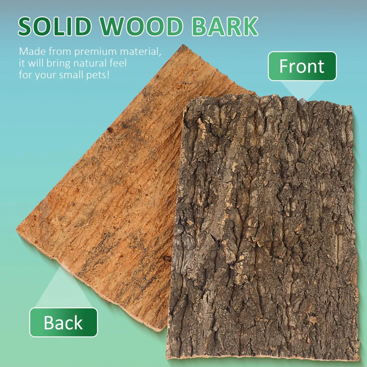 Zerodeko Lot de 2 écorces de liège naturelles pour terrarium 30 x 20 cm paroi arrière authentique mur d'escalade reptiles