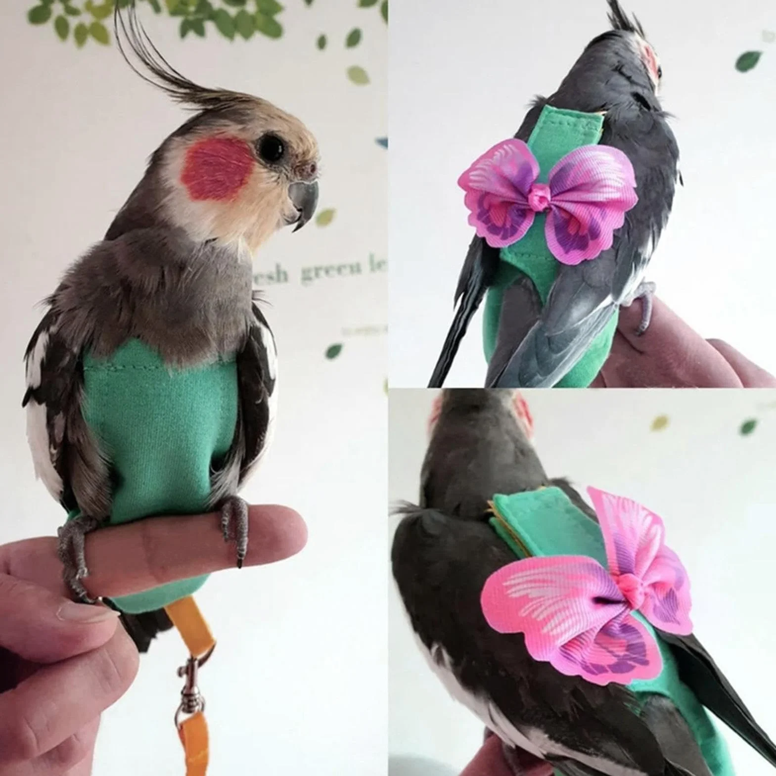 Tissu à couches pour oiseaux - Combinaison de vol souple avec sangles réglables, pantalon réutilisable pour perroquets, cockatiels, perruches