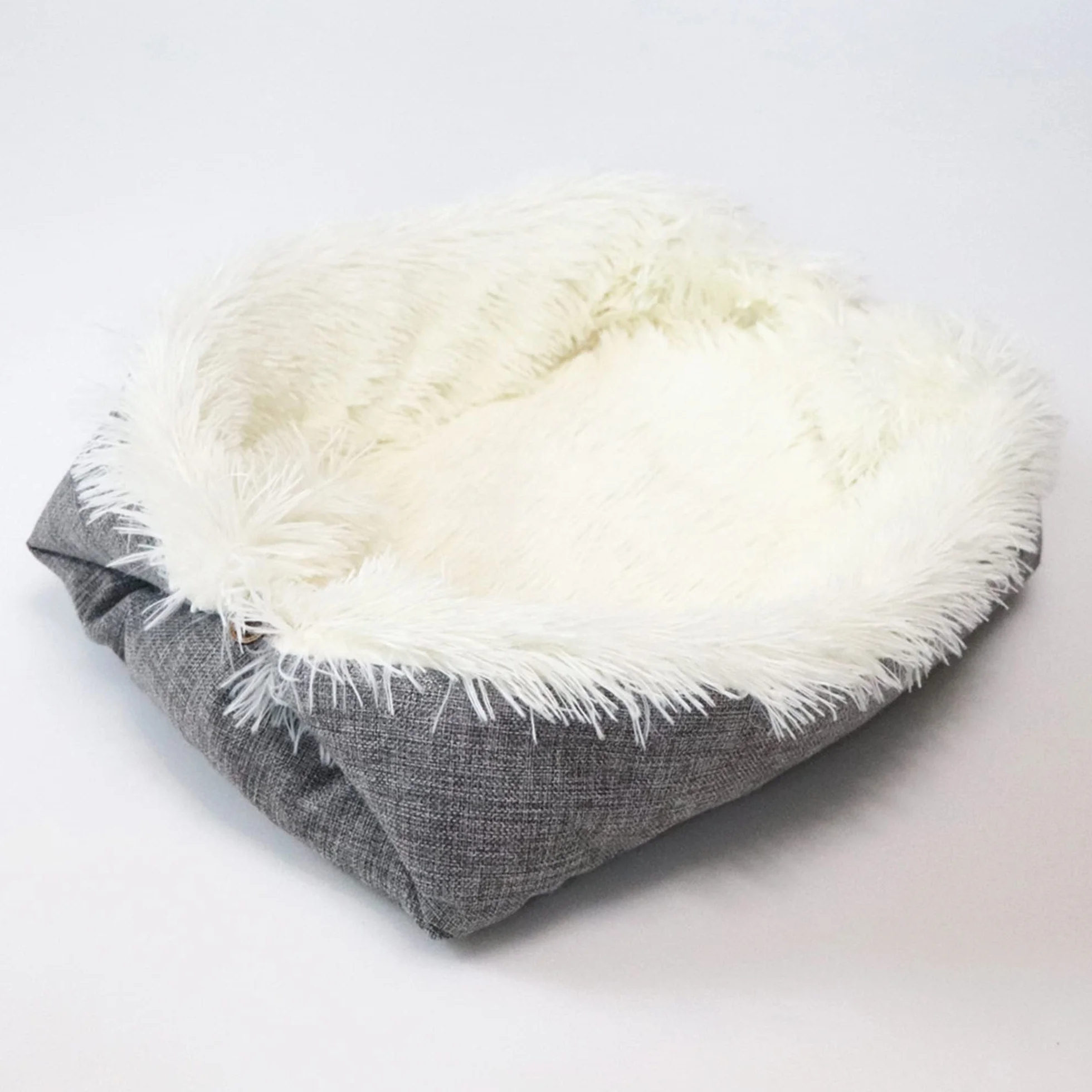 Lit pour Chat Chien 2 en 1 Panier Coussin Doux Confortable Nid Chiot Moelleux