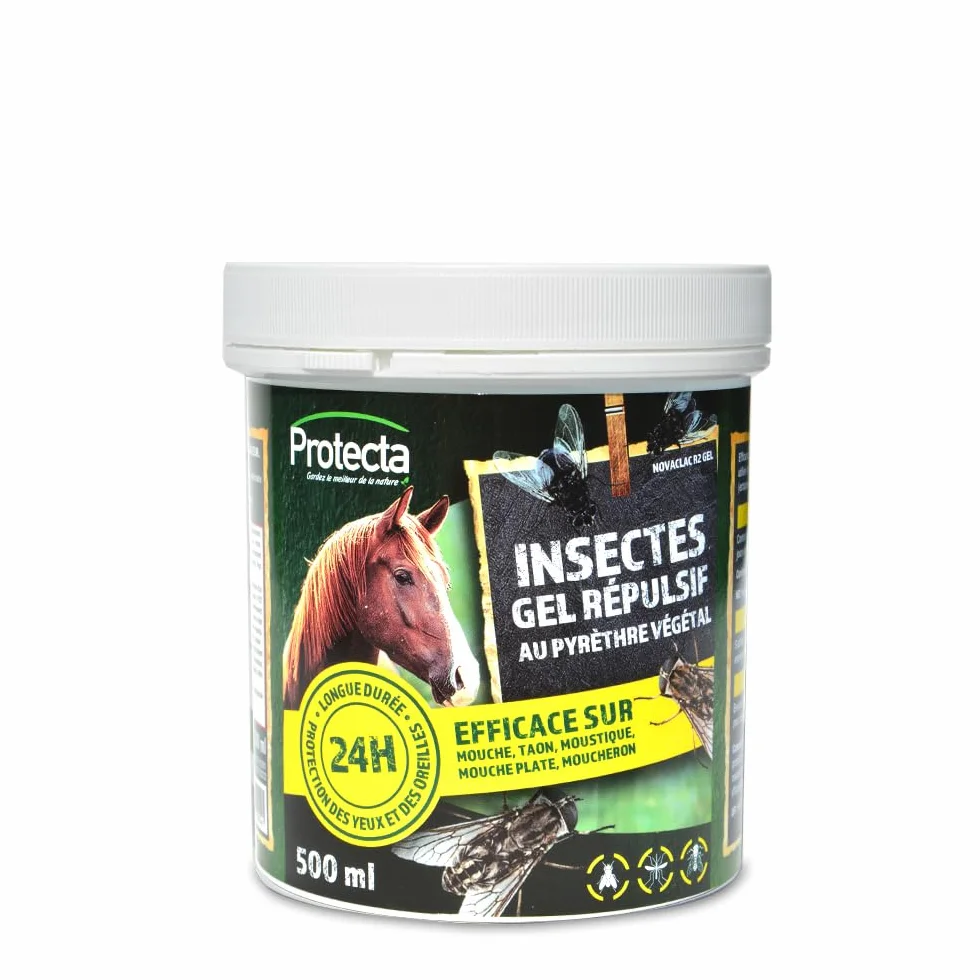 Protection Anti Mouches et Parasites pour Chevaux - Pot 500 ML Gel