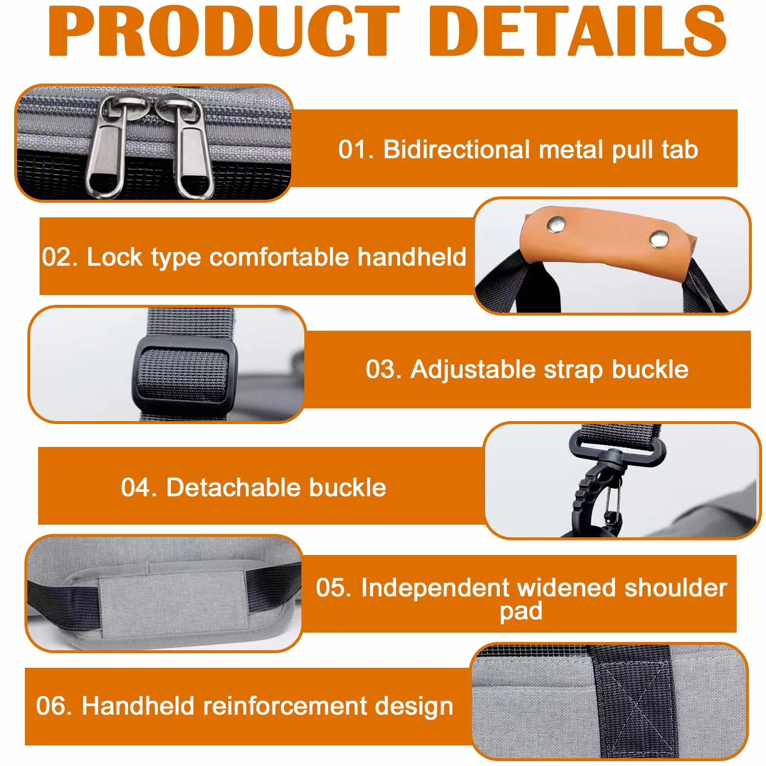 Sac Transport Chat Chien 45x35x32 cm Gris Jusqu'à 6,8 kg avec Gamelle d'eau