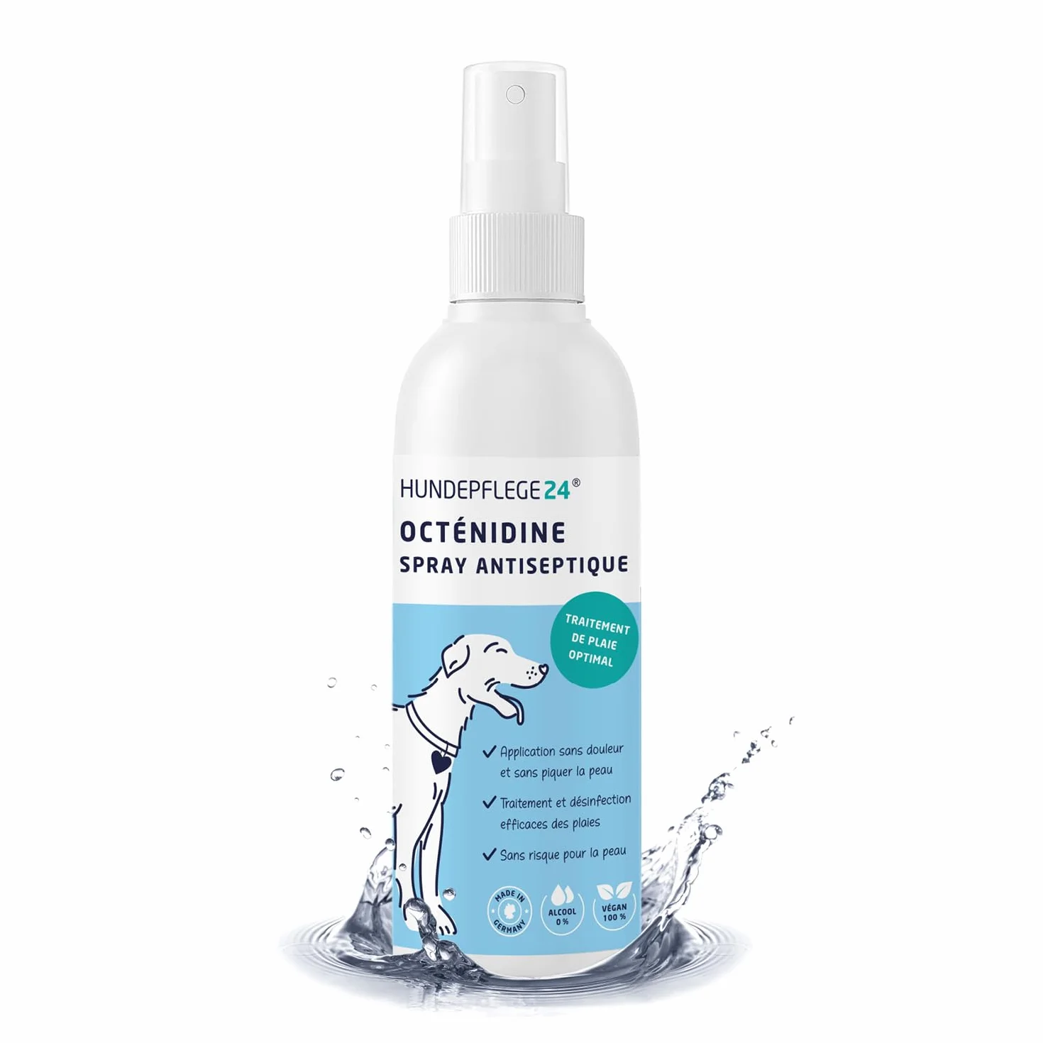 Spray Antiseptique Chien Chat 125ml - Désinfecte Apaise Soigne Protège Blessures Cicatrisant