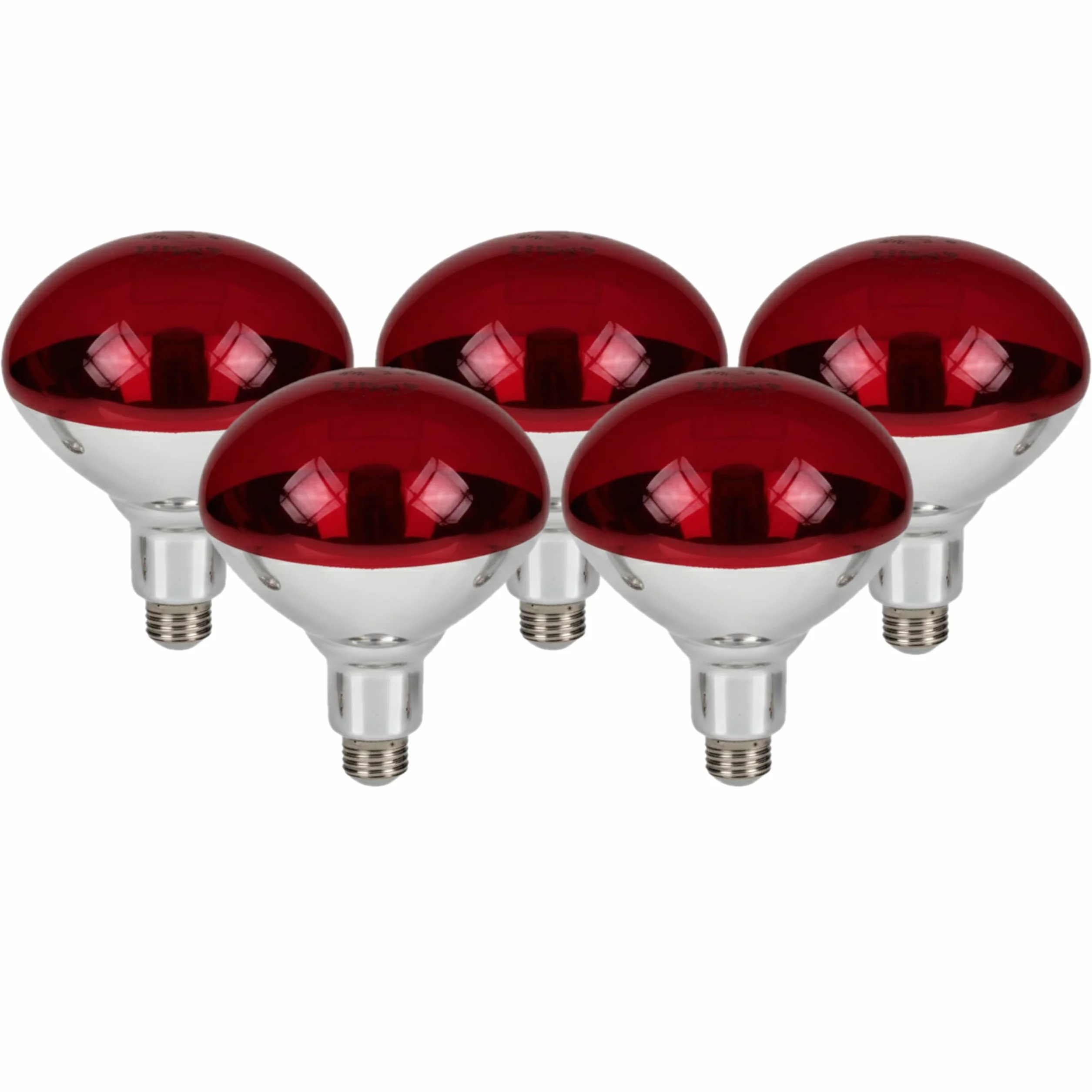 CLAR Ampoule Chauffante 250W E27 Lampe Infrarouge Rouge pour Terrarium Thérapie de Chaleur Animaux Pack 5