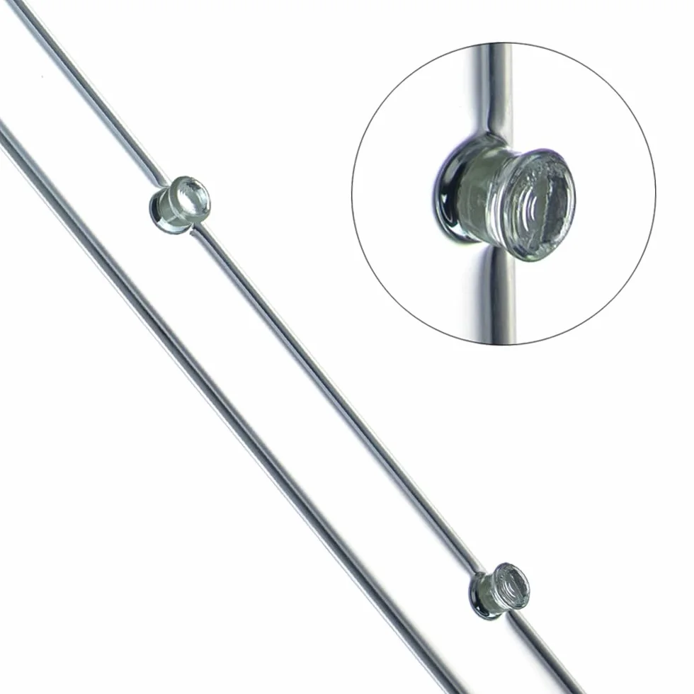 LINLAN Mangeoire à crevettes en verre 25 cm, tube d'alimentation, bol carré, ventouses