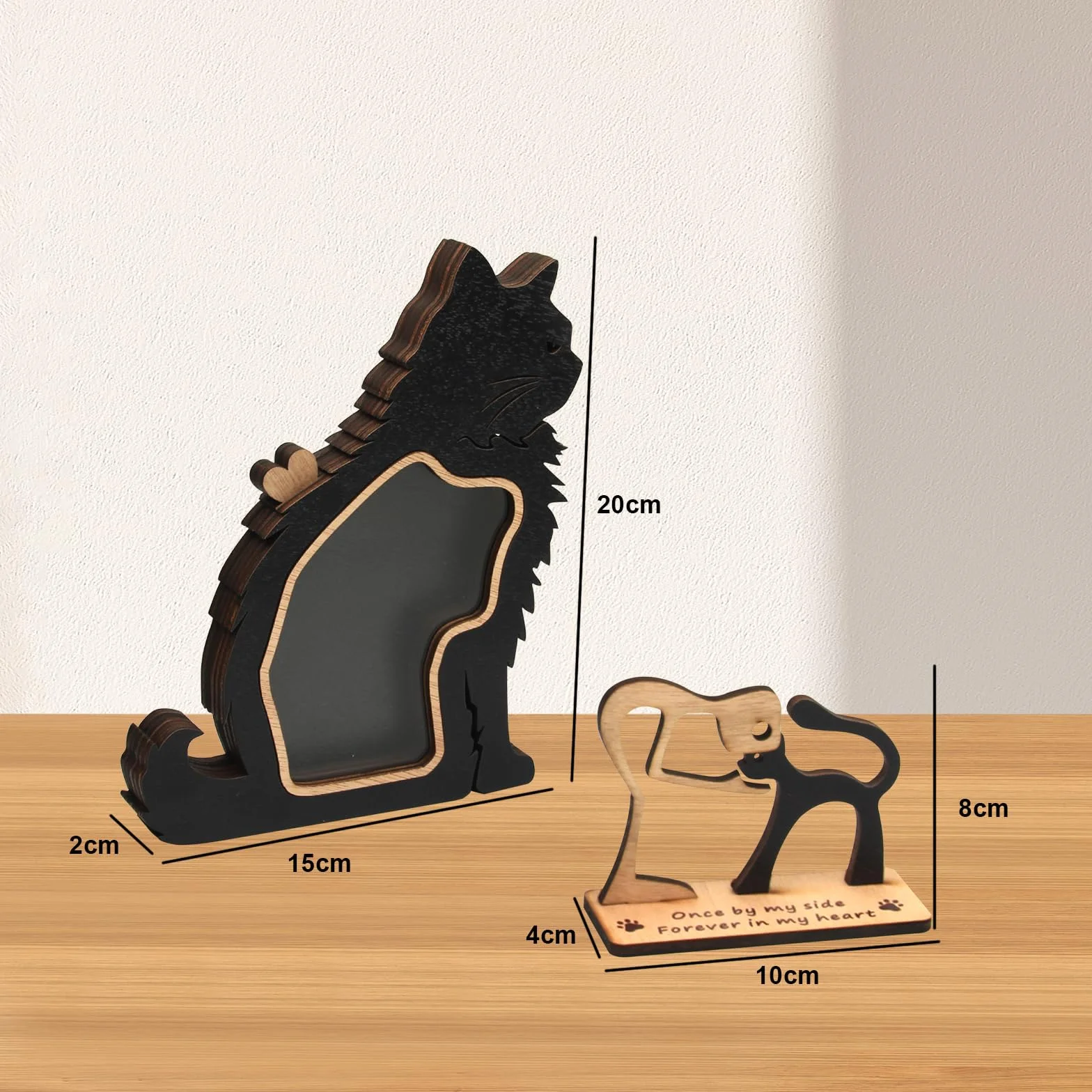 Collecteur de poils de chat en bois - Boîte de rangement - Cadeau pour amoureux des animaux