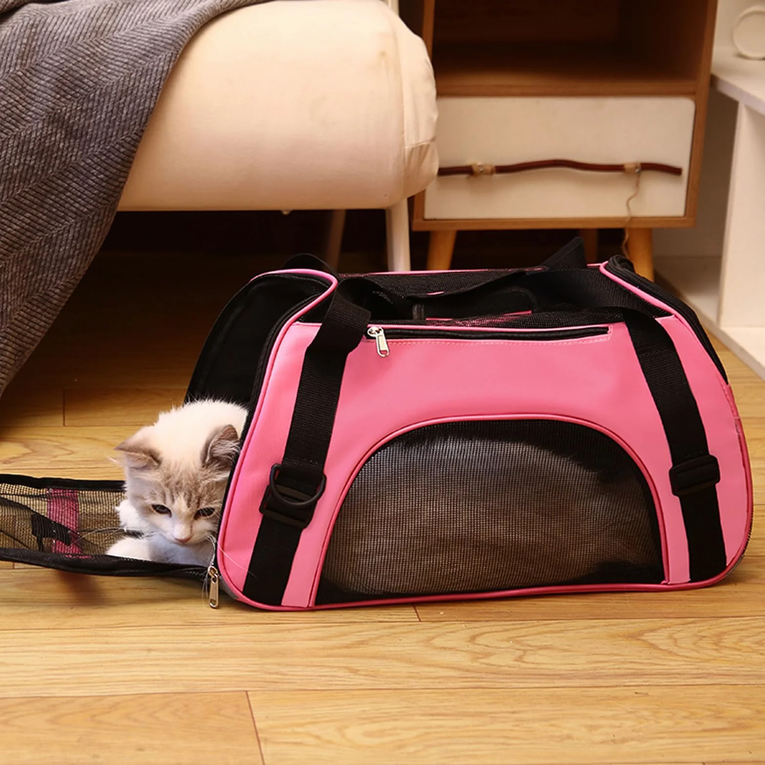 Personnalisé Sac de Transport Portable pour Chat, Sac à Bandoulière, 6 Couleurs, L