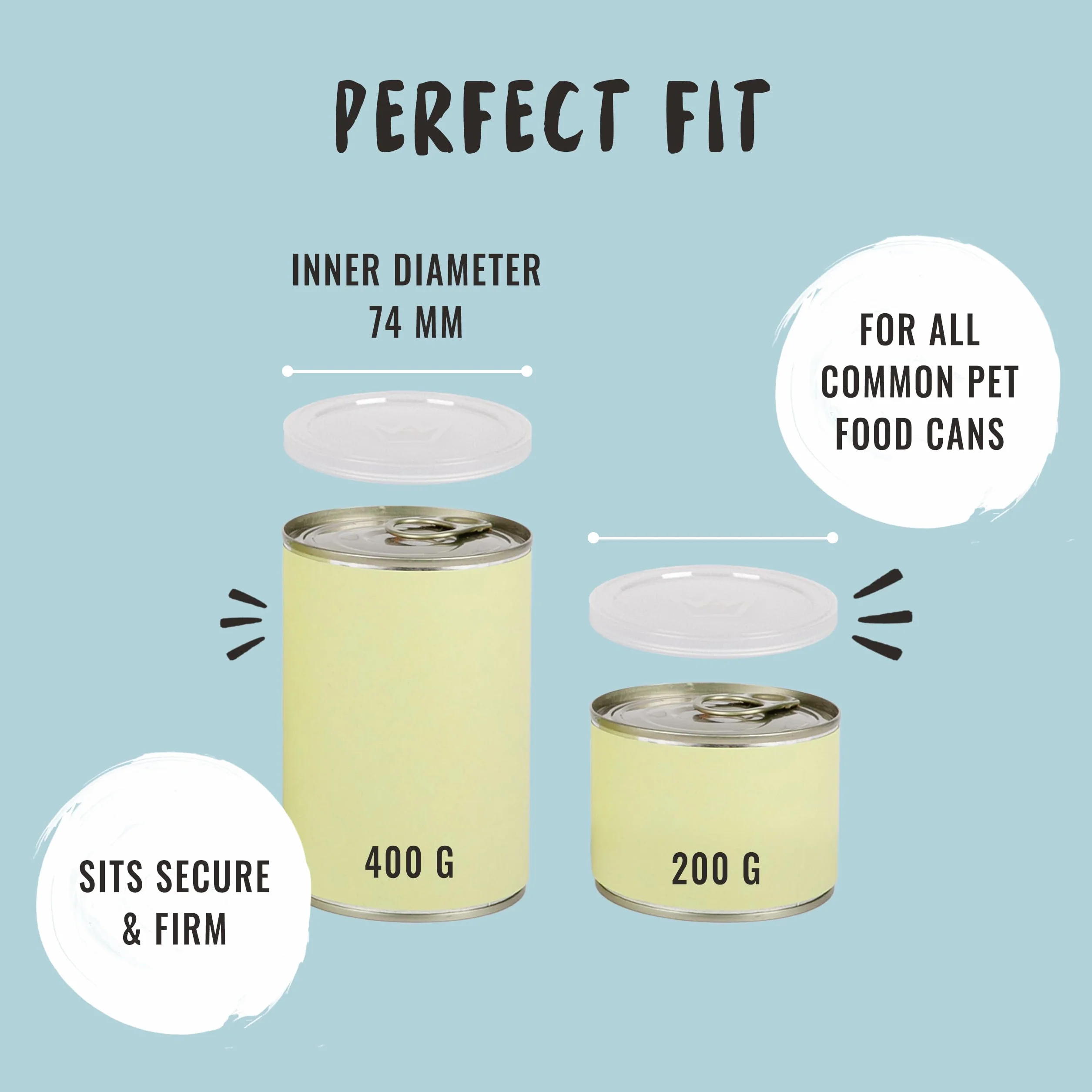 Rudelkönig Couvercle Conserve Silicone Alimentaire 3 Pièces Conservation Aliments Chiens