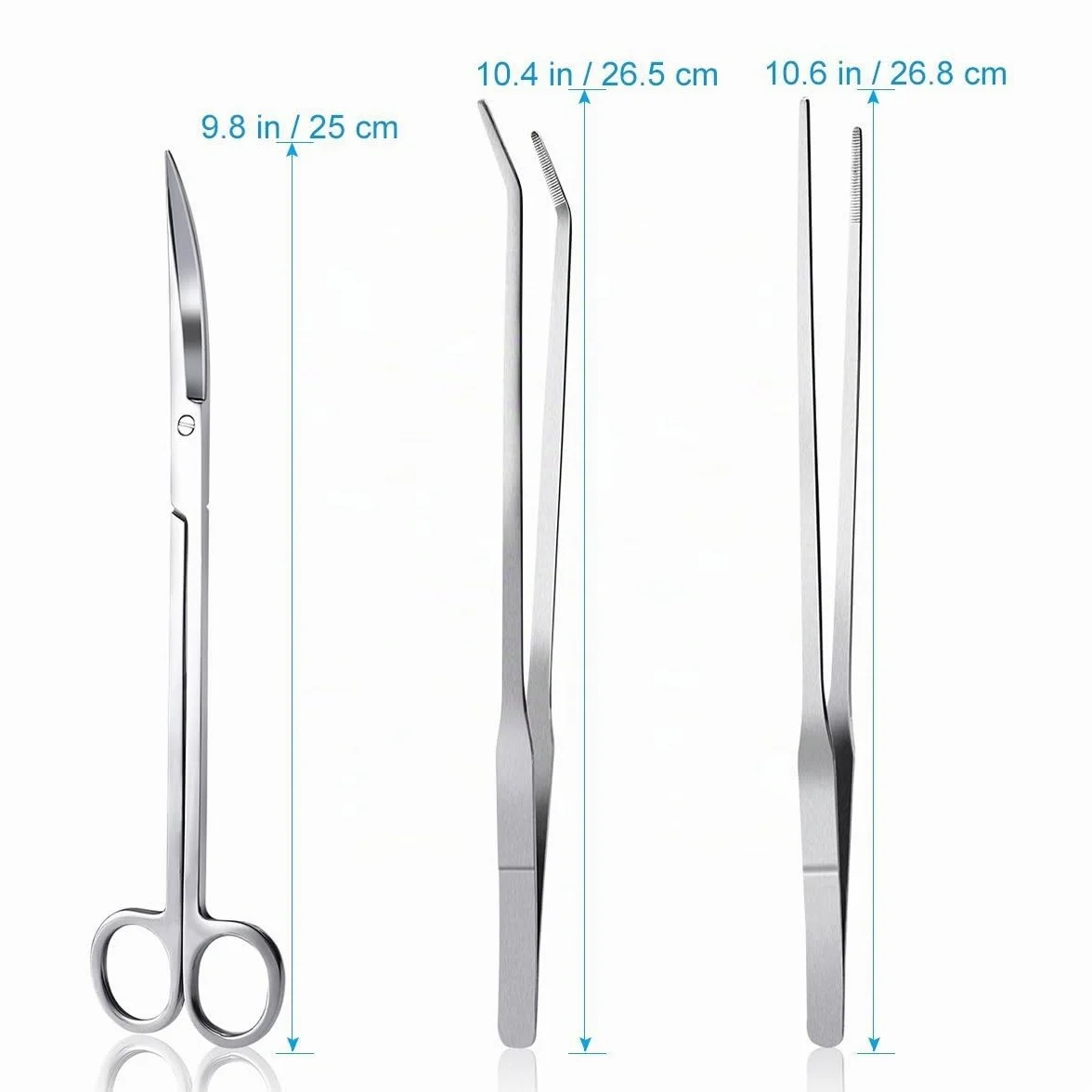Meiso Aquarium Kit Accessoires INOX Pinces Ciseaux Outils Set Poisson
