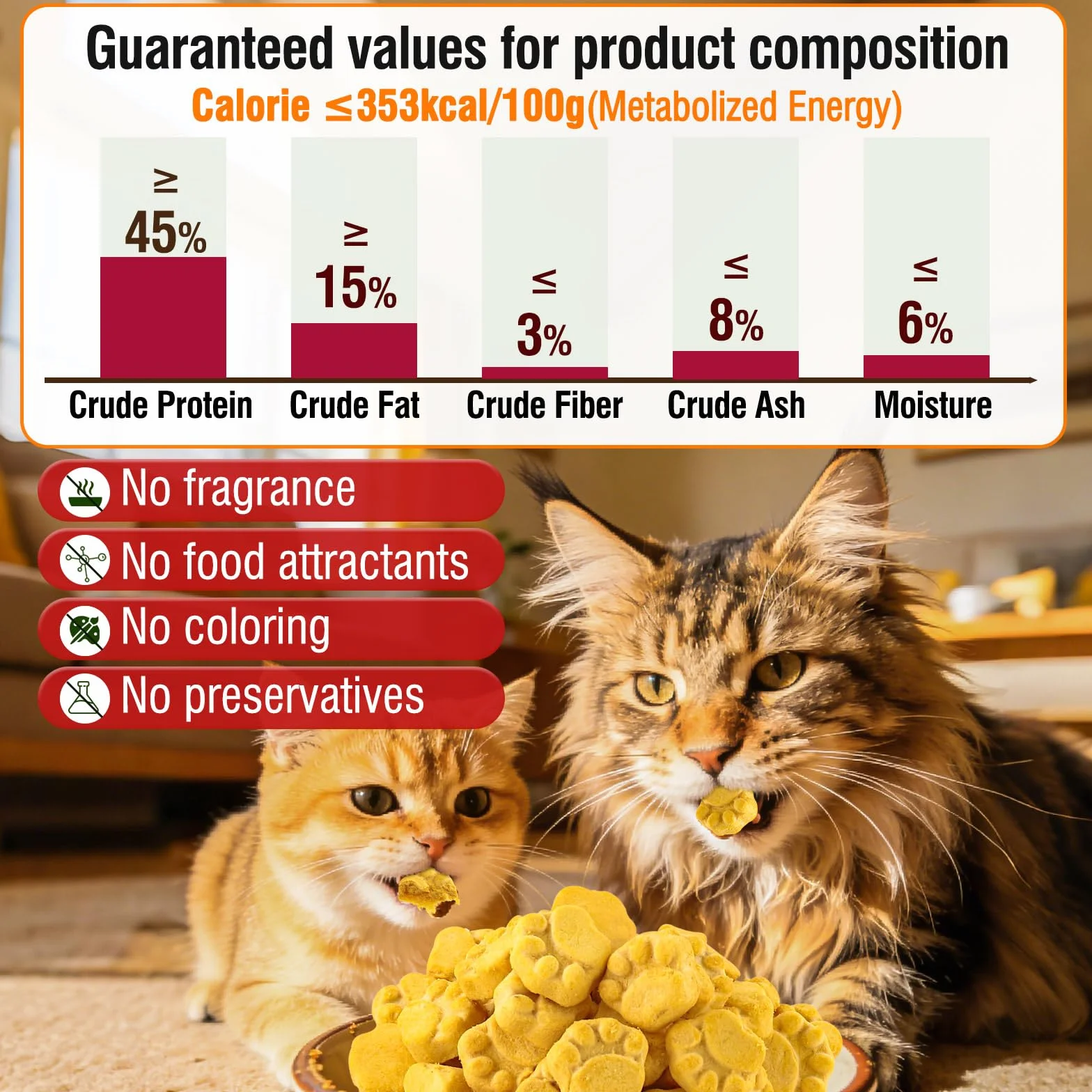 Lyophilisé Friandises pour Chat, Snacks Poulet e Courge pour Chiens Chats