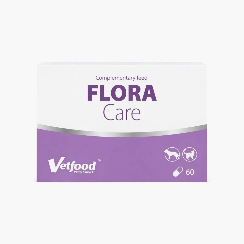 Flora Care - 60 gélules - Complément alimentaire pour chiens et chats - Avec probiotiques et prébiotiques