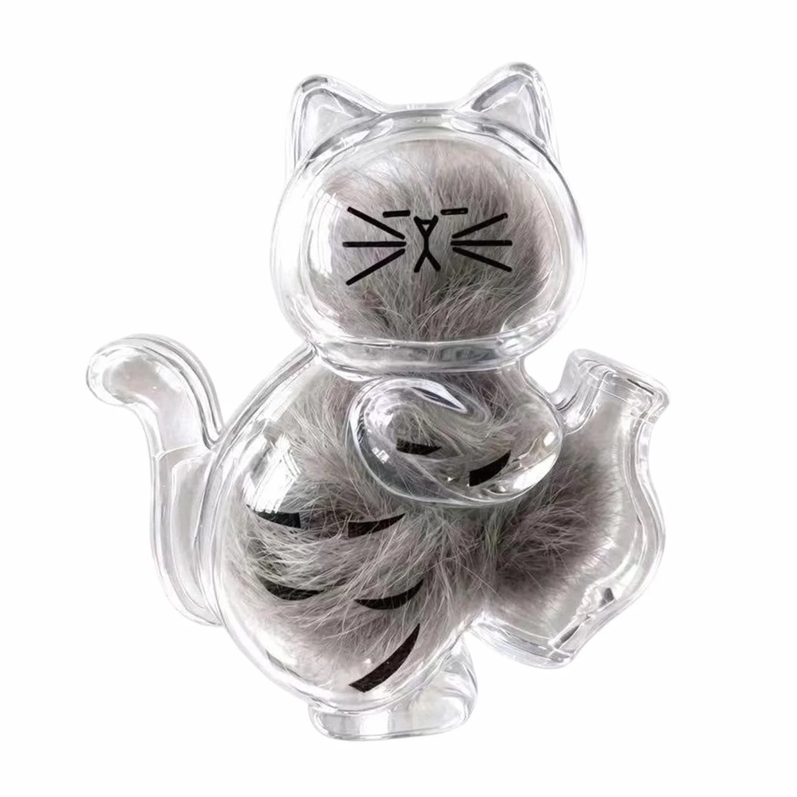 Cat Hair Collector Case - Pet Storage Container for Grooming Cleanup, ABS Sealed Lid Portable Lint Catcher Box